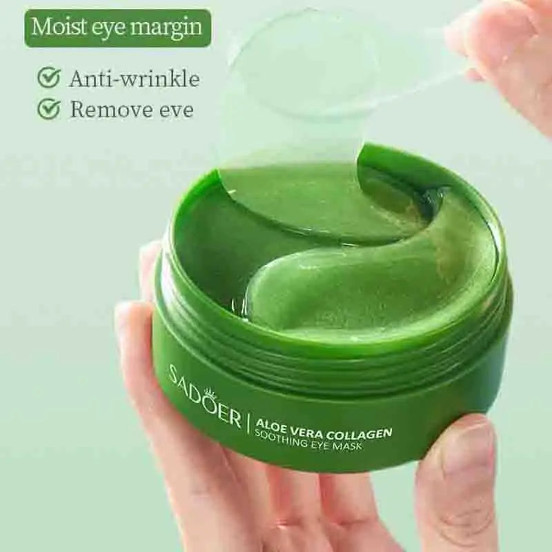 60pcs Aloe Vera  Eye Mask Anti Dark Circles Removal