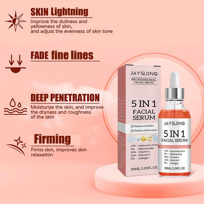 5 In 1  Face Serum Moisturizing brightening Vitamin C Facial Serum Shrink pores