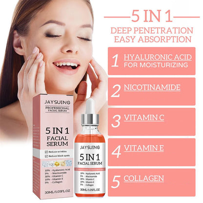 5 In 1  Face Serum Moisturizing brightening Vitamin C Facial Serum Shrink pores