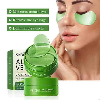 60pcs Aloe Vera  Eye Mask Anti Dark Circles Removal