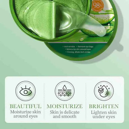 60pcs Aloe Vera  Eye Mask Anti Dark Circles Removal